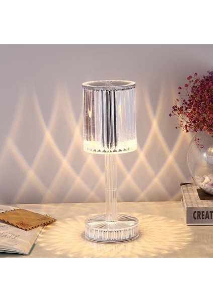Akrilik Işık USB Şarjı (Uzaktan Kumandalı Rgb 16 Renk) Şeffaf (Yurt Dışından)