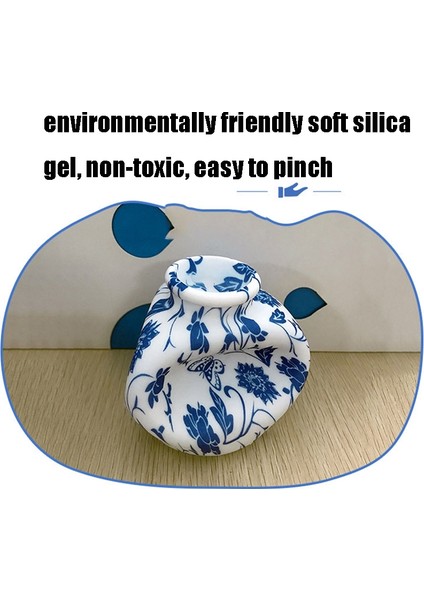 Qh-28 Mavi-Beyaz Porkain Silikonlu Gece Lambası Çok Renkli (Yurt Dışından) fırsatları