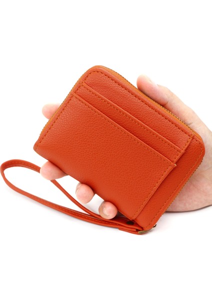 Fermuarlı Para Cüzdanı Bayanlar Kısa Mini Küçük Cüzdan Kart Paralar Anahtar Saklama Çantası Para Cüzdanı (Yurt Dışından)