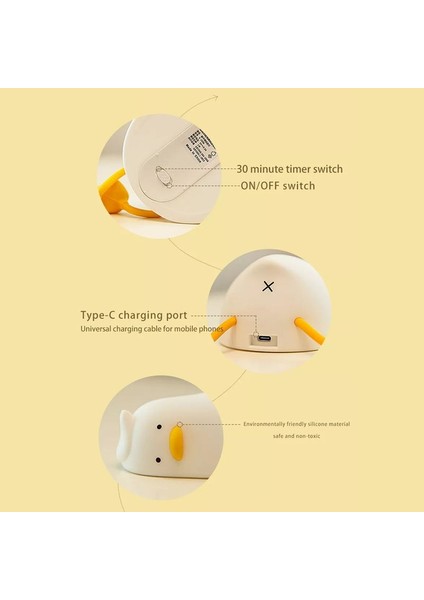 1W USB Şarjlı LED Gece Lambası Çok Renkli (Yurt Dışından)