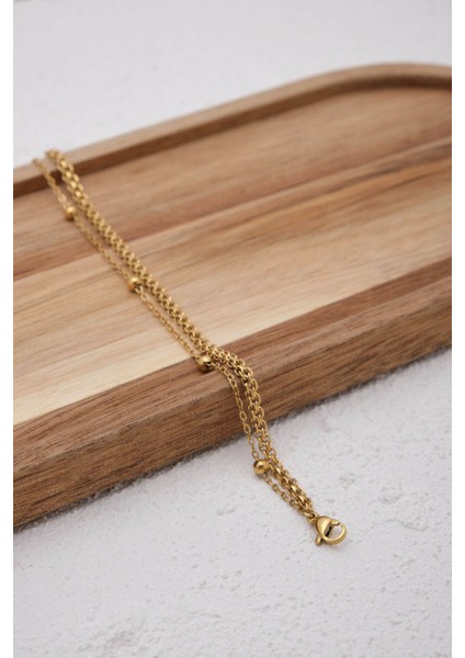 Çelik 2'li Kombin Toplu ve Örme Zincir Halhal Kararmaz 22 + 4 cm Günlük Kullanıma Uygun indirimleri