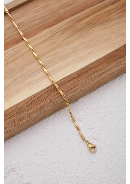 Çelik İnce Küp Üçgen Zincir Halhal Minimal Kararmaz 22 + 4 cm 2 mm fiyatları