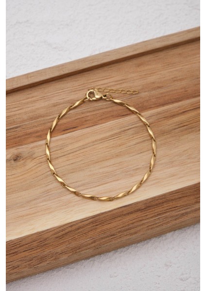 Çelik İnce Küp Üçgen Zincir Halhal Minimal Kararmaz 22 + 4 cm 2 mm fırsatları