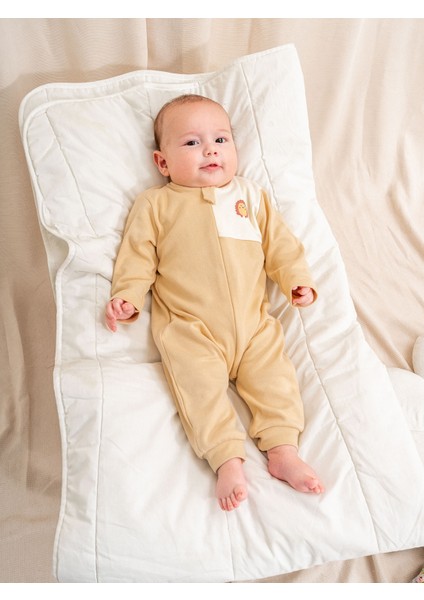 KD43294.NAKIŞLI Erkek Patiksiz Organik Sertifikalı Bebe Tulumu 1-3/3-6/6-9/9-12AY