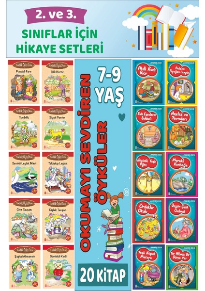 2.ve 3.sınıflar Için Okuma Alışkanlığı Kazandıran Mükemmel 20 Li Hikaye Seti