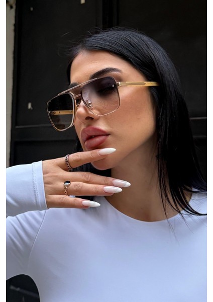 Gentle Kadın Güneş Gözlüğü Gold - Siyah Degrade