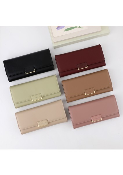 Moda Uzun Kadın El Çantası Üç Katlı Büyük Kapasiteli Kadın Cüzdan Kart Tutucu (Yurt Dışından) fiyatları