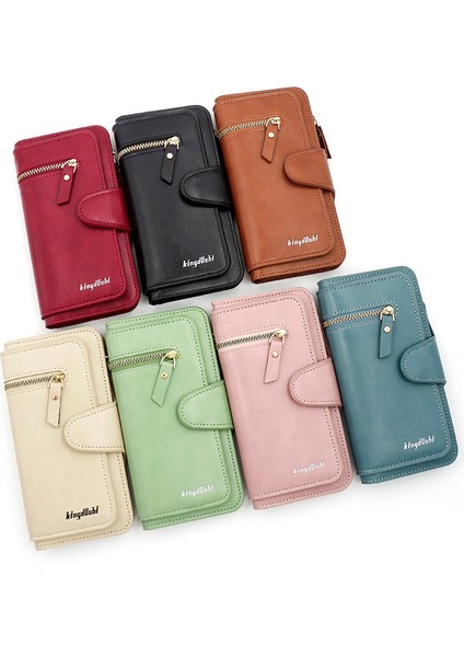 Bayanlar Cüzdan Para Cüzdanı Clutch Çok Fonksiyonlu Büyük Kapasiteli Uzun Cüzdan (Yurt Dışından) indirimleri