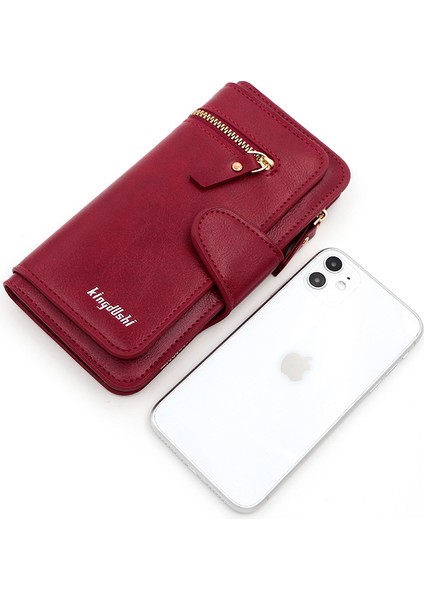 Bayanlar Cüzdan Para Cüzdanı Clutch Çok Fonksiyonlu Büyük Kapasiteli Uzun Cüzdan (Yurt Dışından)