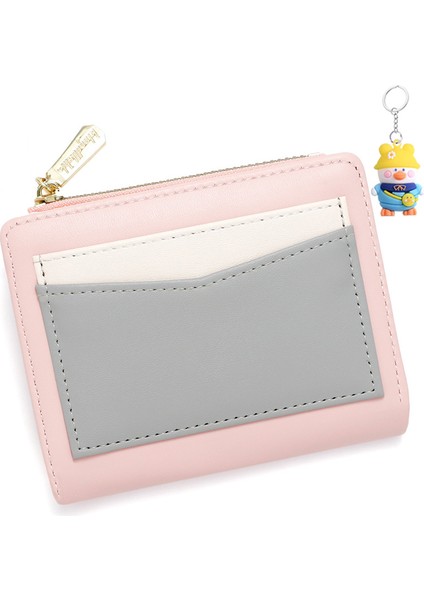 Bayan Cüzdan Moda Basit Para Cüzdan Kart Tutucu Toka Iki Katlı Bayan Kısa Cüzdan (Yurt Dışından)