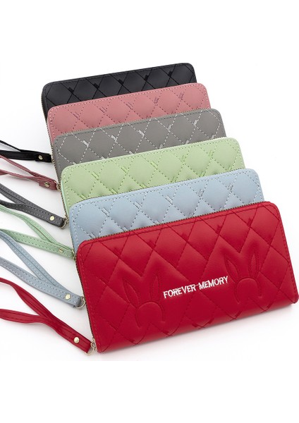 Kızlar Uzun Çanta Büyük Kapasiteli El Kayışı Çok Fonksiyonlu Cüzdan Basit Kadın Fermuarlı Çanta (Yurt Dışından) modelleri