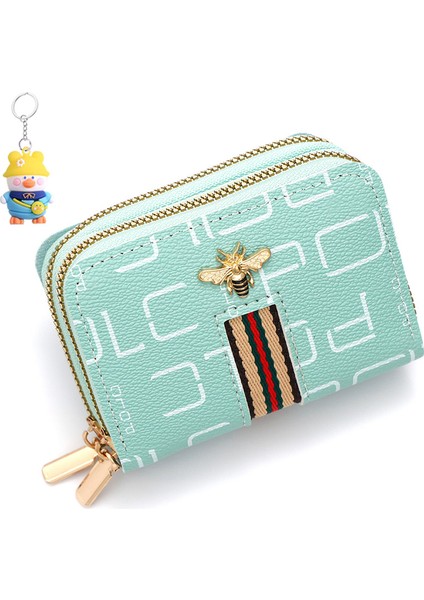 Çift Fermuarlı Anahtar Çantası Büyük Kapasiteli Kart Tutucu Değişiklik Anahtar Çantası Erkek ve Kadın Araba Anahtar Çantası (Yurt Dışından)