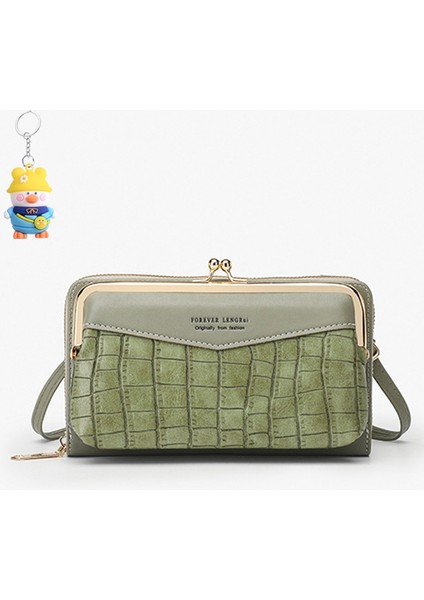 Bayan Cüzdan Uzun Fermuarlı Cüzdan Büyük Kapasiteli Clutch Moda Cep Telefonu Cüzdanı (Yurt Dışından)