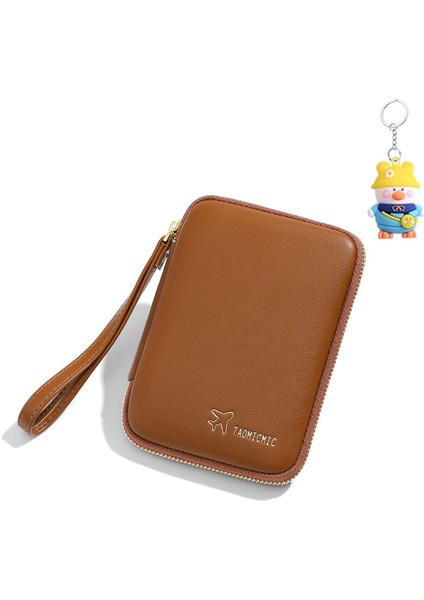 Basit Kart Tutucu Fermuarlı Pasaport Çantası Çoklu Kart Yuvası Değişiklik Hepsi Bir Arada Kimlik Saklama Çantası Koruyucu Kılıf Klip Kabuk (Yurt Dışından)