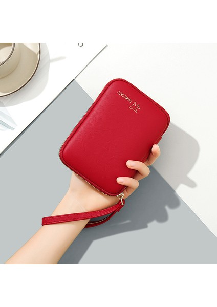 Basit Kart Tutucu Fermuarlı Pasaport Çantası Çoklu Kart Yuvası Değişiklik Hepsi Bir Arada Kimlik Saklama Çantası Koruyucu Kılıf Klip Kabuk (Yurt Dışından) fırsatları