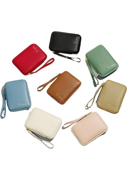 Basit Kart Tutucu Fermuarlı Pasaport Çantası Çoklu Kart Yuvası Değişiklik Hepsi Bir Arada Kimlik Saklama Çantası Koruyucu Kılıf Klip Kabuk (Yurt Dışından) indirimleri