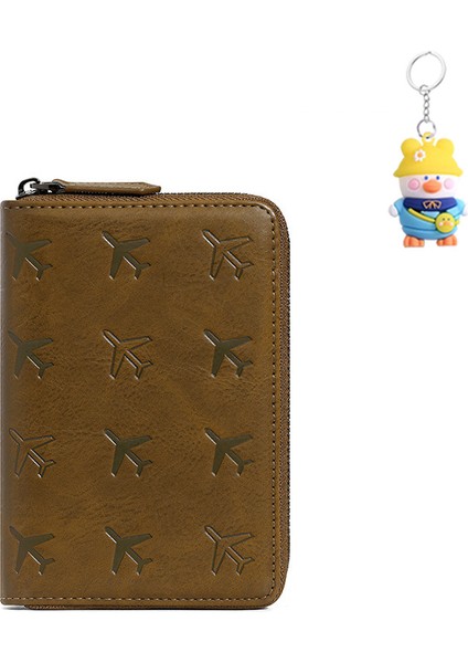 Cüzdan Fermuarlı Pasaport Çantası Seyahat Belgesi Depolama Koruyucu Kılıfı Pasaport (Yurt Dışından)