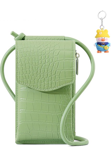 Çok Yönlü Crossbody Cep Telefonu Çantası Basit Moda Bayan Omuz Çantası Kart Tutucu Cüzdan (Yurt Dışından)