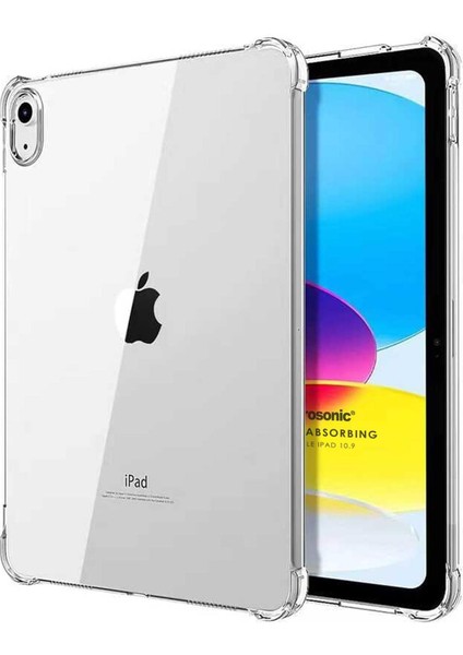 Apple iPad 10.nesil 10.9 İçin Kılıf (A2696-A2757-A2777) Shock Absorbing Kılıf Şeffaf