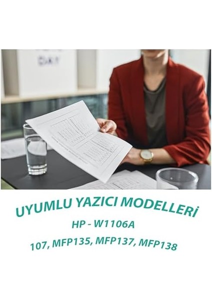 135W 107A 107W 106A MFP137W, MFP138 Standart Kapasiteli Muadil Toner (Çipli) (1k)