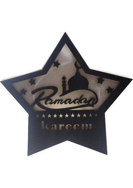 Eid Al Ramazan Ahşap Lambası Açık Inlatma (Yurt Dışından)