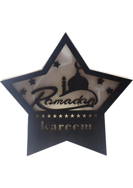 Eid Al Ramazan Ahşap Lambası Açık Inlatma (Yurt Dışından)