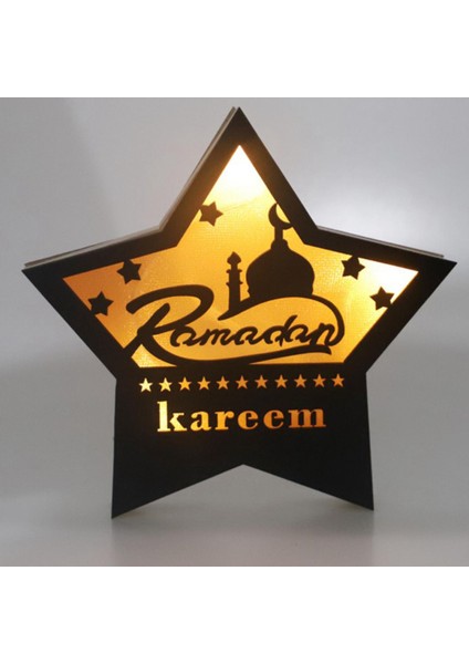 Eid Al Ramazan Ahşap Lambası Açık Inlatma (Yurt Dışından)
