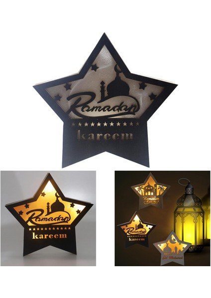Eid Al Ramazan Ahşap Lambası Açık Inlatma (Yurt Dışından)
