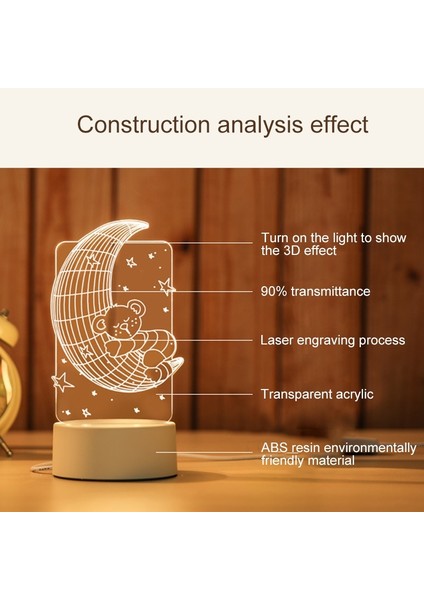 Uzay Gemisi Şeklinde 3D Renkli Dekoratif Gece Lambası Çok Renkli (Yurt Dışından) modelleri