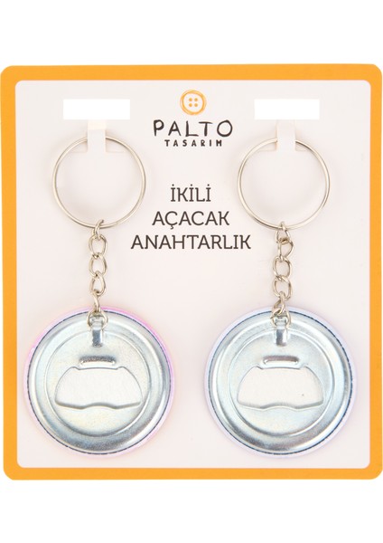 Tacım Düşüyor 2'li Metal Anahtarlık Seti - Renkli - 10 cm fiyatları
