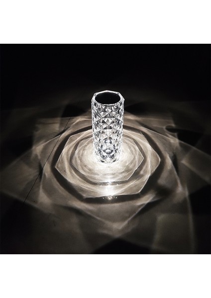 LED Dokunmatik Masa Lambası 3 Renkli Işık + Kademesiz Karartma Şeffaf (Yurt Dışından)