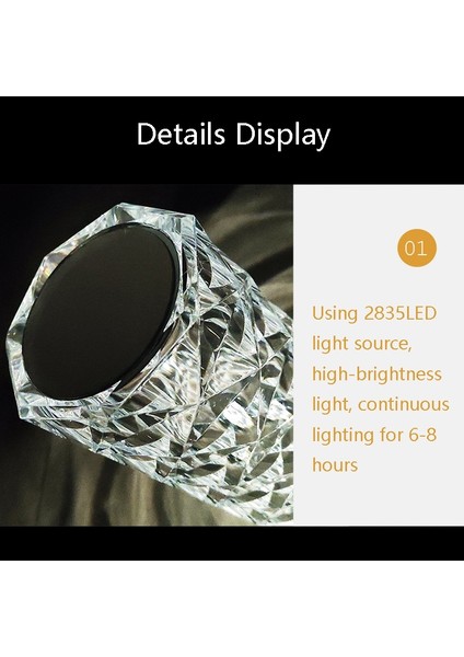 LED Dokunmatik Masa Lambası 3 Renkli Işık + Kademesiz Karartma Şeffaf (Yurt Dışından) fiyatları