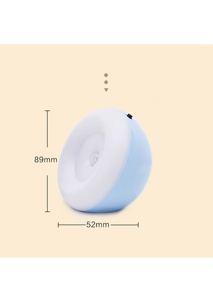 XYD-1001 Akıllı Insan Vücudu Indüksiyon LED Gece Lambası Sarı (Yurt Dışından)