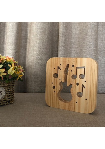 FS-T1877W Gitar Şekli Ahşap Masa Lambası Beyaz (Yurt Dışından) fiyatları