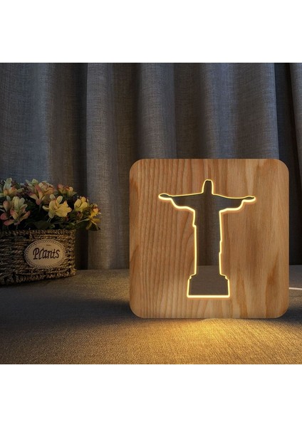 FS-T1971W Jesus Pastor Masa Gece Lambası Beyaz (Yurt Dışından)