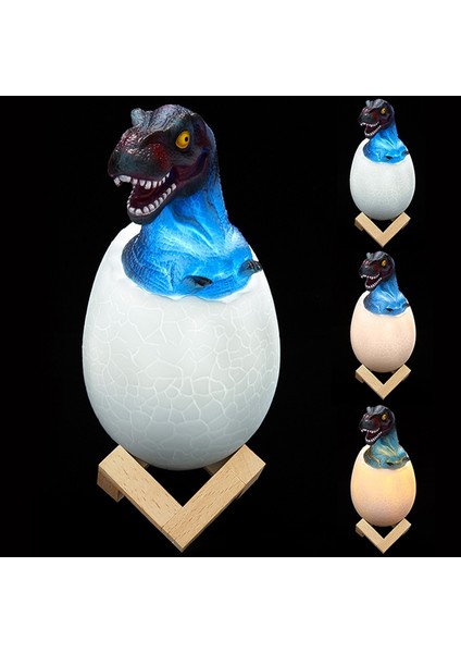 Tyrannosaurus Shape Gece Lambası, 3 Renkli Patting Versiyonu Çok Renkli (Yurt Dışından)