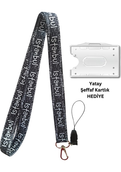 Istanbul Kart Askısı Yaka Kartı Boyun Askı Ipi Telefon Askısı