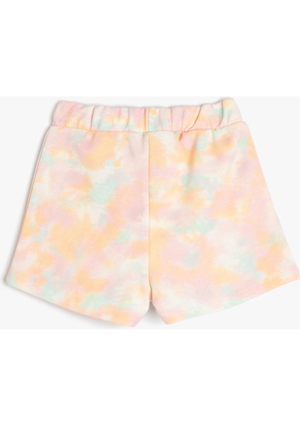 Beli Bağcıklı Pamuklu Batik Desenli Şort fiyatları