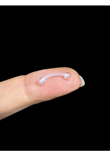 Bioplast 1 Adet Şeffaf Esnek Kaş Rook Uyumlu Silikon Piercing