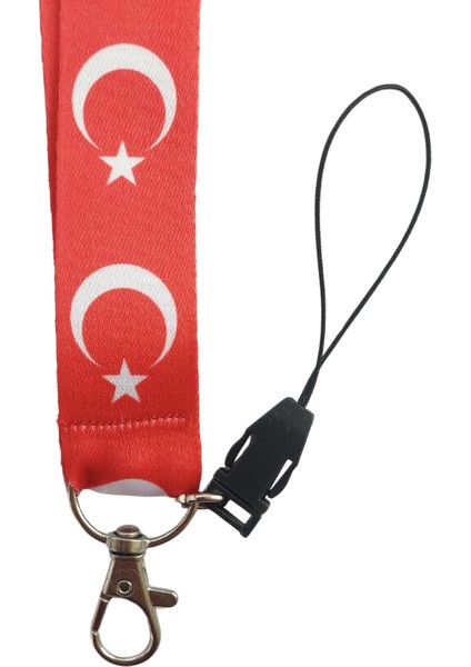 Türk Bayrağı Geniş Kart Askısı Yaka Kartı Boyun Askı Ipi Telefon Askısı Yatay Dikey Kart Koruyucu modelleri