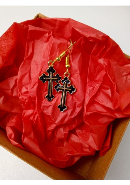 Silver Antik Gotik Hac Bujiteri Küpe Metal