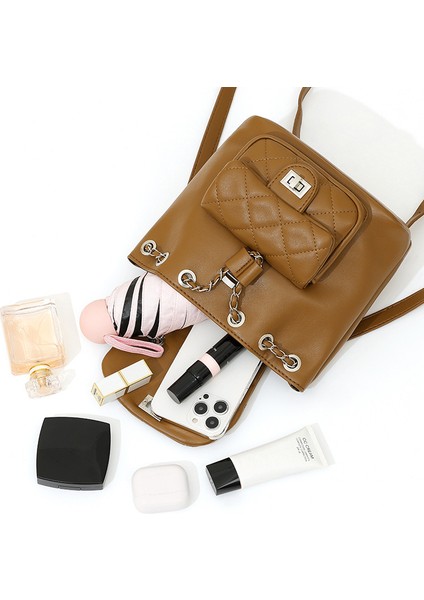 Zincir Bayan Moda Omuz Küçük Sırt Çantası Sırt Çantası Organizatör Çantası (Yurt Dışından) modelleri