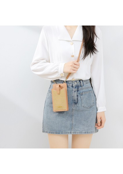 Crossbody Çanta Kadın Banliyö Cep Telefonu Çantası Basit Fermuarlı Moda Kimlik Bozuk Para Cüzdanı Kart Tutucu (Yurt Dışından) modelleri