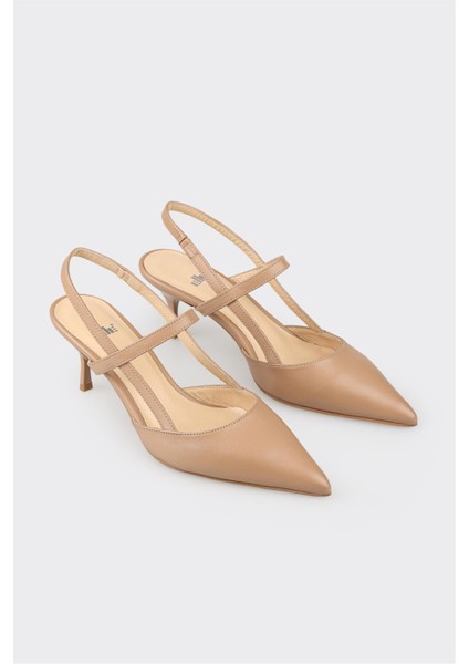 Naturel Deri Kadın Topuklu Ayakkabı fiyatları