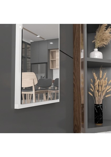 Beyaz Dekoratif Boy ve Duvar Aynası 120 x 40 cm Fenomen Ayna modelleri