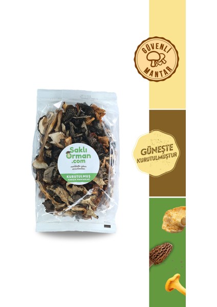 Doğal Karışık Kurutulmuş Mantarlar 100 gr