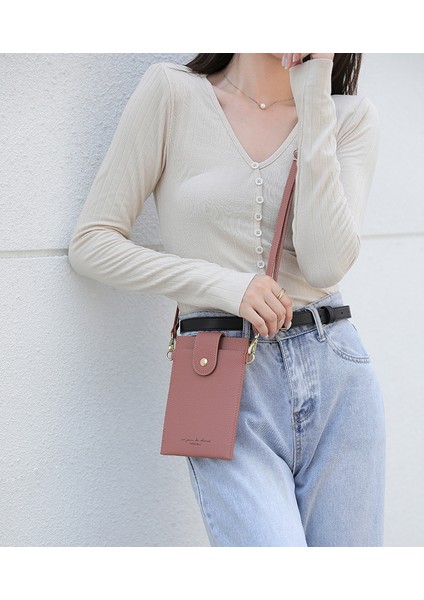 Cüzdan Mini Ince Bayan Crossbody Cep Telefonu Çantası Kart Tutucu (Yurt Dışından)
