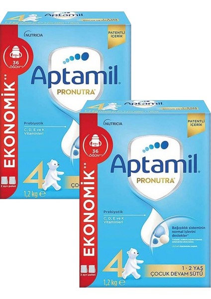 4 Pronutra Devam Sütü 1200 G x 2 Adet