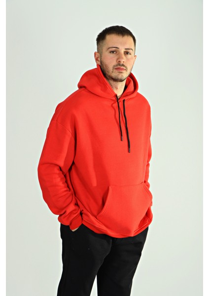 Tmb 3 Ip Şardonlu Kapşonlu Sweat 24 Kırmızı
