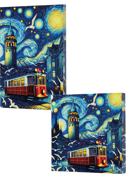 Vivago Art Van Gogh 1 Galata 14X20 Çizgili DEFTER-15X15 Çizgisiz Defter Seti (320 Sayfa)